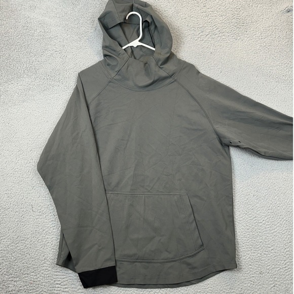 BYLT Basics Other - BYLT Hoodie Mens XL Drop Cut Pullover Grey Sweatshirt Raglan Performance Stretch